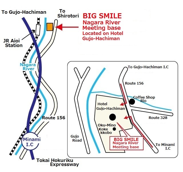 Nagara River Rafting Access Map