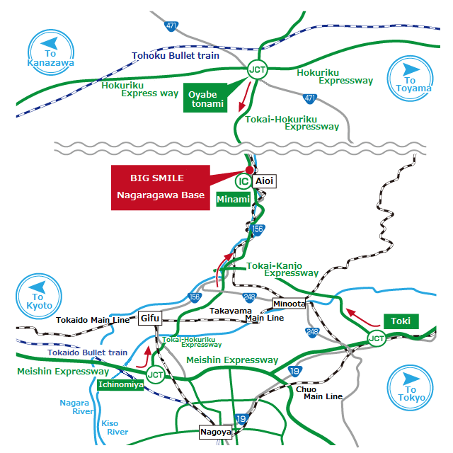 Nagara River Rafting Access Map Access by car