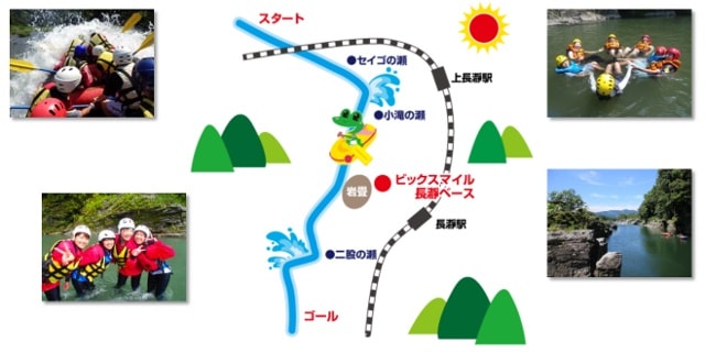 Map of Nagatoro Rafting